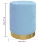 Taburete con almacenaje redondo terciopelo azul claro de , Taburetes y sillas plegables - Ref: Foro24-340291, Precio: 49,44 €...