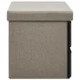 Banco de almacenaje plegable lino sintético taupé 76x38x38 cm von , Bänke für Hallen und Lager - Ref: Foro24-338817, Preis: 7...