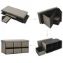 Banco de almacenaje plegable lino sintético taupé 76x38x38 cm von , Bänke für Hallen und Lager - Ref: Foro24-338817, Preis: 7...