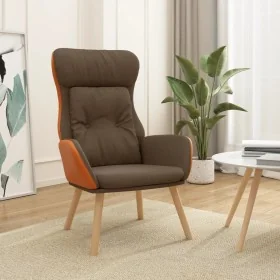 Sillón de relax de tela y PVC marrón de , Sillones - Ref: Foro24-341304, Precio: 104,98 €, Descuento: %