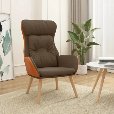 Sillón de relax de tela y PVC marrón de , Sillones - Ref: Foro24-341304, Precio: 104,98 €, Descuento: %