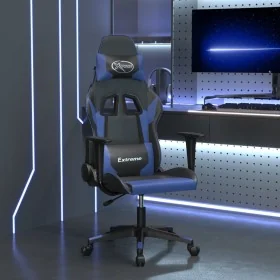 Silla gaming de masaje cuero sintético negro y azul de , Sillones para videojuegos - Ref: Foro24-345445, Precio: 116,16 €, De...