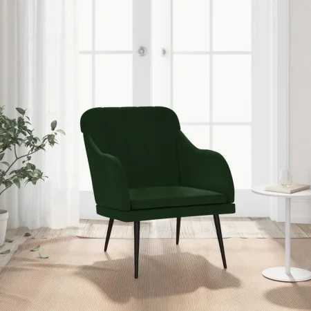 Sillón de terciopelo verde oscuro 63x76x80 cm de , Sillones - Ref: Foro24-351456, Precio: 90,17 €, Descuento: %