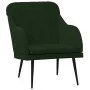 Sillón de terciopelo verde oscuro 63x76x80 cm de , Sillones - Ref: Foro24-351456, Precio: 90,17 €, Descuento: %