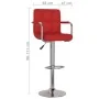 Taburetes de cocina 2 unidades cuero sintético rojo vino tinto von , Küchenhocker - Ref: Foro24-334599, Preis: 136,95 €, Raba...