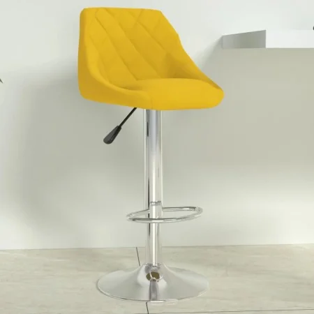 Taburete de bar de terciopelo amarillo mostaza de , Taburetes de cocina - Ref: Foro24-335301, Precio: 83,19 €, Descuento: %