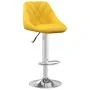 Taburete de bar de terciopelo amarillo mostaza de , Taburetes de cocina - Ref: Foro24-335301, Precio: 83,19 €, Descuento: %