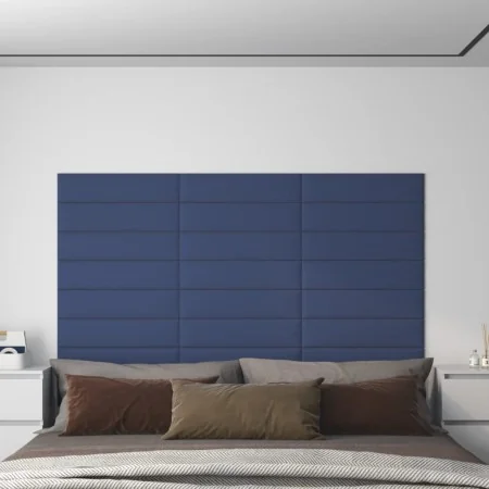 Paneles de pared 12 uds tela azul 60x15 cm 1,08 m² von , Wandverkleidung - Ref: Foro24-343826, Preis: 39,10 €, Rabatt: %