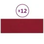 Paneles de pared 12 uds terciopelo rojo tinto 90x30 cm 3,24 m² by , Wall covering - Ref: Foro24-343923, Price: 88,87 €, Disco...
