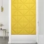 Paneles de pared 12 uds tela amarillo claro 30x30 cm 0,54 m² de , Recubrimiento de paredes - Ref: Foro24-343937, Precio: 23,8...