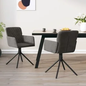 Sillas de comedor giratorias 2 unidades terciopelo gris oscuro by , dining chairs - Ref: Foro24-344791, Price: 154,73 €, Disc...