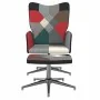 Silla de relax con taburete tela patchwork de , Sillones - Ref: Foro24-328202, Precio: 151,52 €, Descuento: %