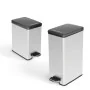 Curver Papelera de pedal estrecha Deco plateada 25 L de , Cubos de la basura y papeleras - Ref: Foro24-443832, Precio: 61,81 ...