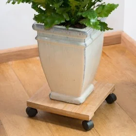 Nature Soporte con ruedas para plantas cuadrado BPC marrón 30x30 cm de , Soportes para macetas - Ref: Foro24-446404, Precio: ...