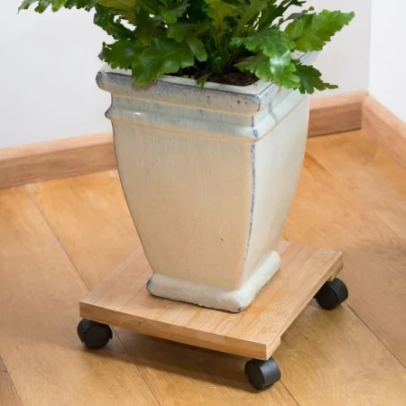 Nature Soporte con ruedas para plantas cuadrado BPC marrón 30x30 cm de , Soportes para macetas - Ref: Foro24-446404, Precio: ...