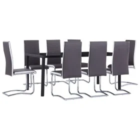 Juego de comedor 9 piezas cuero sintético gris von , Möbelsets für Küchen und Esszimmer - Ref: Foro24-3053098, Preis: 765,97 ...