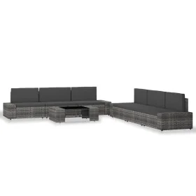 Juego de muebles de jardín 7 piezas ratán sintético gris de , Conjuntos de jardín - Ref: Foro24-3054602, Precio: 643,07 €, De...