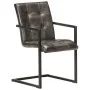 Sillas voladizas comedor 4 uds cuero auténtico gris envejecido de , Sillas de comedor - Ref: Foro24-3059818, Precio: 549,51 €...