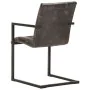 Sillas voladizas comedor 4 uds cuero auténtico gris envejecido de , Sillas de comedor - Ref: Foro24-3059818, Precio: 549,51 €...
