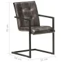 Sillas voladizas comedor 4 uds cuero auténtico gris envejecido de , Sillas de comedor - Ref: Foro24-3059818, Precio: 549,51 €...
