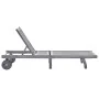 Tumbona de jardín con cojín madera maciza de acacia gris by , Loungers - Ref: Foro24-3061367, Price: 197,46 €, Discount: %
