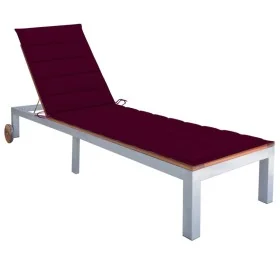 Tumbona con cojín madera maciza de acacia y acero galvanizado von , Liegen - Ref: Foro24-3061551, Preis: 248,47 €, Rabatt: %