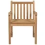 Sillas de jardín 2 uds madera de teca con cojines blanco crema de , Sillas de jardín - Ref: Foro24-3062747, Precio: 300,30 €,...