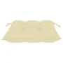 Sillas de jardín 2 uds madera de teca con cojines blanco crema de , Sillas de jardín - Ref: Foro24-3062747, Precio: 300,30 €,...