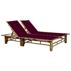 Tumbona con cojines para 2 personas bambú by , Loungers - Ref: Foro24-3063954, Price: 348,06 €, Discount: %