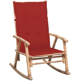 Silla mecedora con cojín bambú by , Garden chairs - Ref: Foro24-3063909, Price: 130,11 €, Discount: %