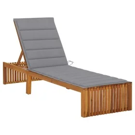 Tumbona con cojín madera maciza de acacia de , Tumbonas - Ref: Foro24-3064150, Precio: 229,38 €, Descuento: %