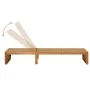 Tumbona con cojín madera maciza de acacia de , Tumbonas - Ref: Foro24-3064150, Precio: 229,38 €, Descuento: %