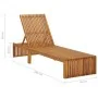 Tumbona con cojín madera maciza de acacia de , Tumbonas - Ref: Foro24-3064150, Precio: 229,38 €, Descuento: %