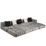 Puf modular de 4 plazas de tela de rayas grises de , Cojines para sillas y sofás - Ref: Foro24-244982, Precio: 903,46 €, Desc...