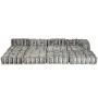 Puf modular de 4 plazas de tela de rayas grises de , Cojines para sillas y sofás - Ref: Foro24-244982, Precio: 903,46 €, Desc...