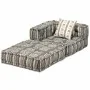Puf modular de 4 plazas de tela de rayas grises de , Cojines para sillas y sofás - Ref: Foro24-244982, Precio: 903,46 €, Desc...