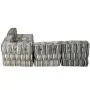 Puf modular de 4 plazas de tela de rayas grises de , Cojines para sillas y sofás - Ref: Foro24-244982, Precio: 903,46 €, Desc...