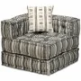 Puf modular de 4 plazas de tela de rayas grises de , Cojines para sillas y sofás - Ref: Foro24-244982, Precio: 903,46 €, Desc...