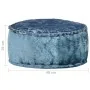 Puf redondo de terciopelo azul 40x20 cm de , Otomanas - Ref: Foro24-287566, Precio: 34,69 €, Descuento: %
