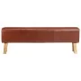 Banco potro gimnasio cuero y madera acacia maciza marrón 160 cm by , Dining and kitchen benches - Ref: Foro24-320607, Price: ...