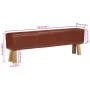 Banco potro gimnasio cuero y madera acacia maciza marrón 160 cm by , Dining and kitchen benches - Ref: Foro24-320607, Price: ...
