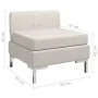 Sofá central seccional con cojín tela color crema von , Sofas - Ref: Foro24-287002, Preis: 125,71 €, Rabatt: %