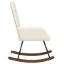Silla mecedora de terciopelo blanco crema de , Mecedoras - Ref: Foro24-327752, Precio: 124,03 €, Descuento: %
