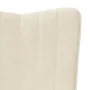 Silla mecedora de terciopelo blanco crema de , Mecedoras - Ref: Foro24-327752, Precio: 124,03 €, Descuento: %