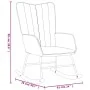 Silla mecedora de terciopelo blanco crema de , Mecedoras - Ref: Foro24-327752, Precio: 124,03 €, Descuento: %