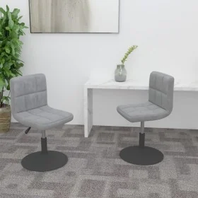 Sillas de comedor giratorias 2 uds de terciopelo gris claro de , Sillas de comedor - Ref: Foro24-334263, Precio: 101,41 €, De...