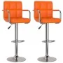 Taburetes de cocina 2 unidades cuero sintético naranja de , Taburetes de cocina - Ref: Foro24-334600, Precio: 149,37 €, Descu...