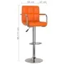 Taburetes de cocina 2 unidades cuero sintético naranja de , Taburetes de cocina - Ref: Foro24-334600, Precio: 149,37 €, Descu...