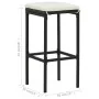 Set muebles de bar para jardín 4 piezas y cojines negro de , Conjuntos de jardín - Ref: Foro24-3064876, Precio: 368,72 €, Des...