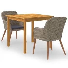 Juego de comedor para jardín de 3 piezas marrón de , Conjuntos de jardín - Ref: Foro24-3067731, Precio: 352,86 €, Descuento: %